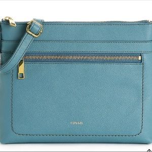Fossil Evie Leather Crossbody Bag In 